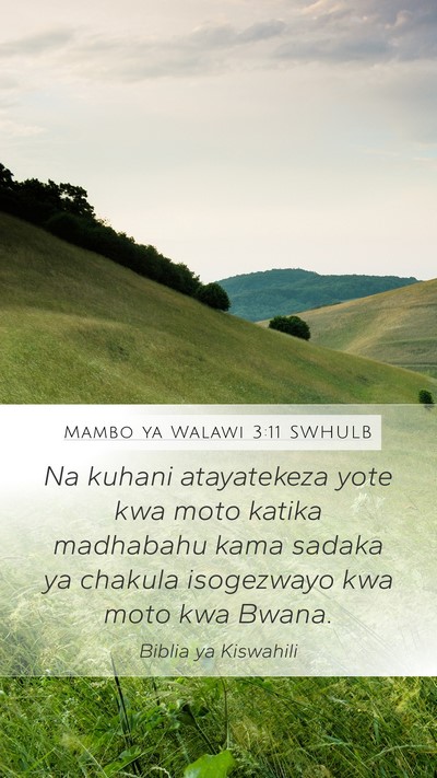 Mambo ya Walawi 3:11 SWHULB Bible Verse Image
