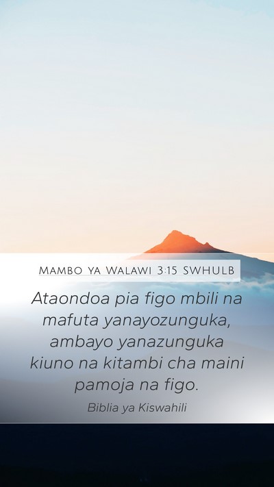 Mambo ya Walawi 3:15 SWHULB Bible Verse Image