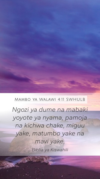 Mambo ya Walawi 4:11 SWHULB Bible Verse Image