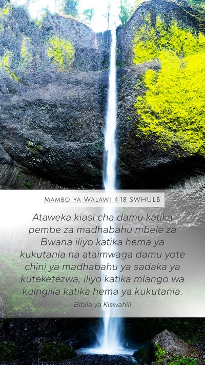 Mambo ya Walawi 4:18 SWHULB Bible Verse Image