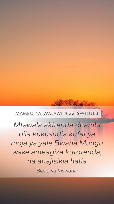 Mambo ya Walawi 4:22 SWHULB Bible Verse Image