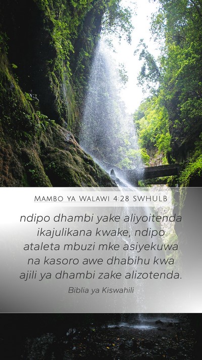 Mambo ya Walawi 4:28 SWHULB Bible Verse Image