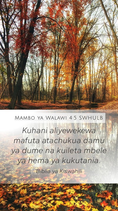 Mambo ya Walawi 4:5 SWHULB Bible Verse Image