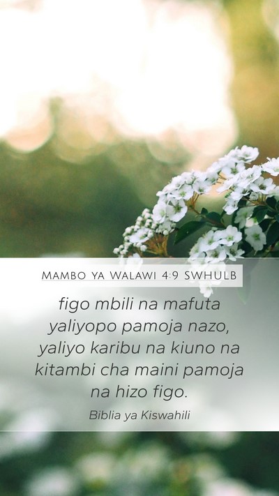 Mambo ya Walawi 4:9 SWHULB Bible Verse Image