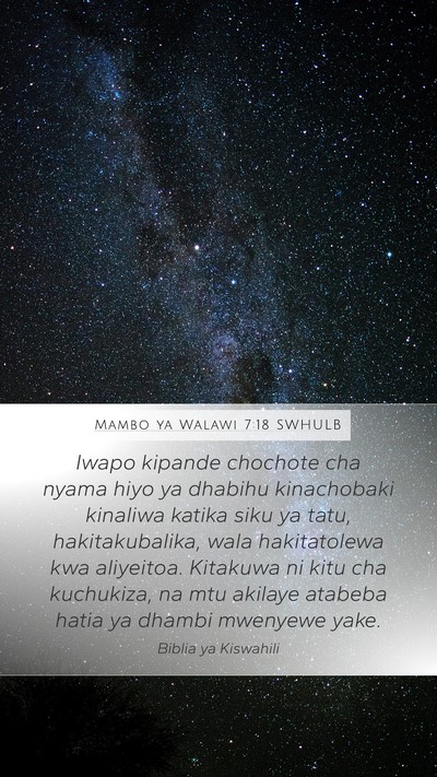 Mambo ya Walawi 7:18 SWHULB Bible Verse Image