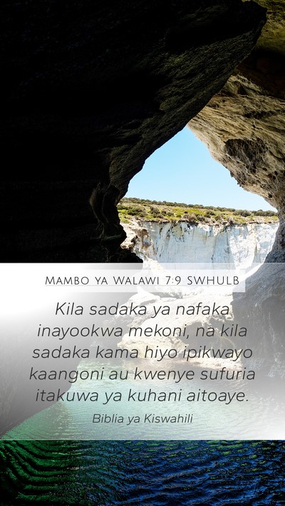 Mambo ya Walawi 7:9 SWHULB Bible Verse Image