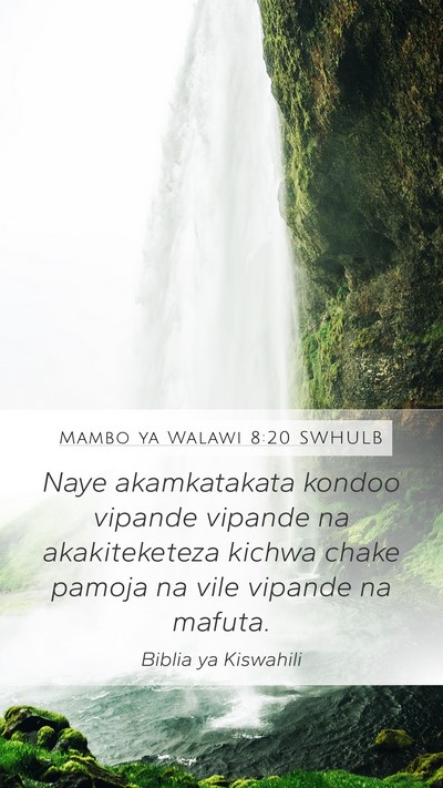 Mambo ya Walawi 8:20 SWHULB Mobile Phone Wallpaper - Naye akamkatakata kondoo vipande vipande na - Mobile Bible Verse Wallpaper