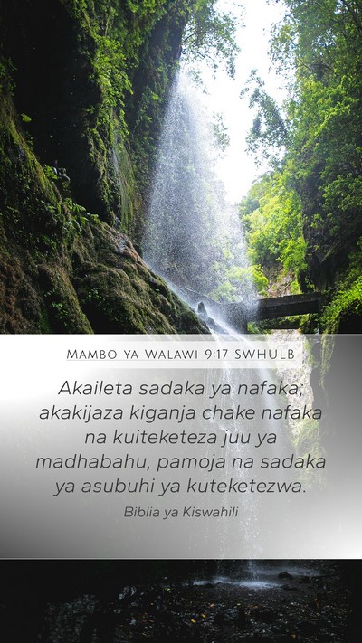 Mambo ya Walawi 9:17 SWHULB Bible Verse Image