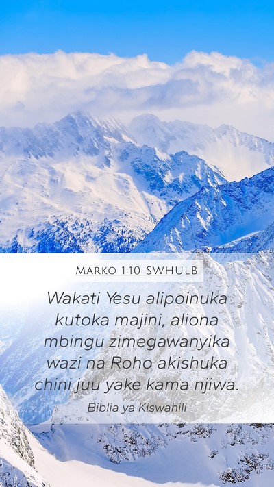 Marko 1:10 SWHULB Bible Verse Image