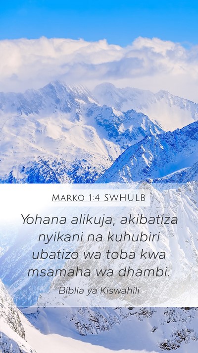 Marko 1:4 SWHULB Bible Verse Image