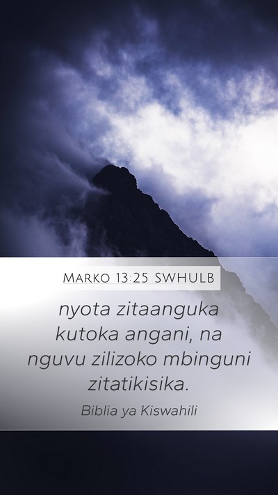 Marko 13:25 SWHULB Bible Verse Image