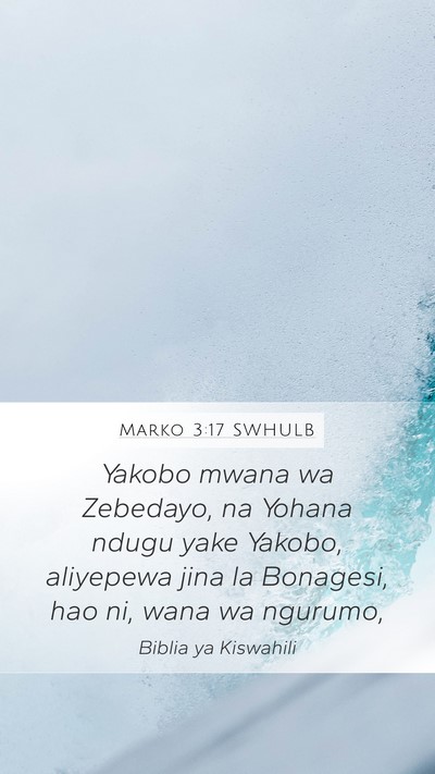 Marko 3:17 SWHULB Bible Verse Image