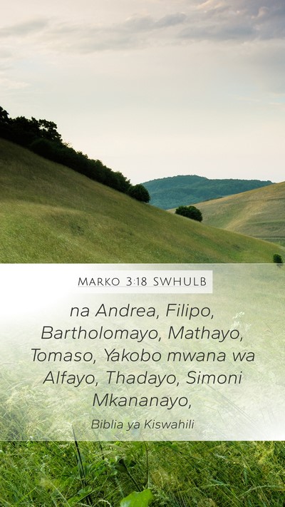 Marko 3:18 SWHULB Bible Verse Image