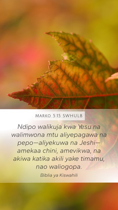 Marko 5:15 SWHULB Bible Verse Image
