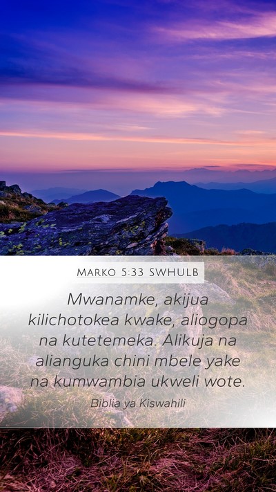 Marko 5:33 SWHULB Bible Verse Image