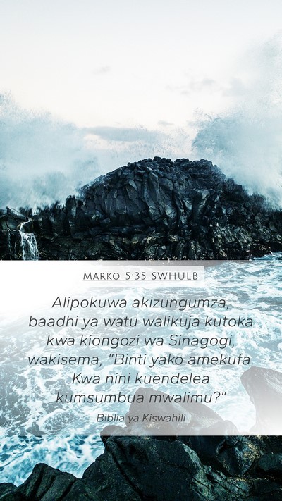 Marko 5:35 SWHULB Bible Verse Image