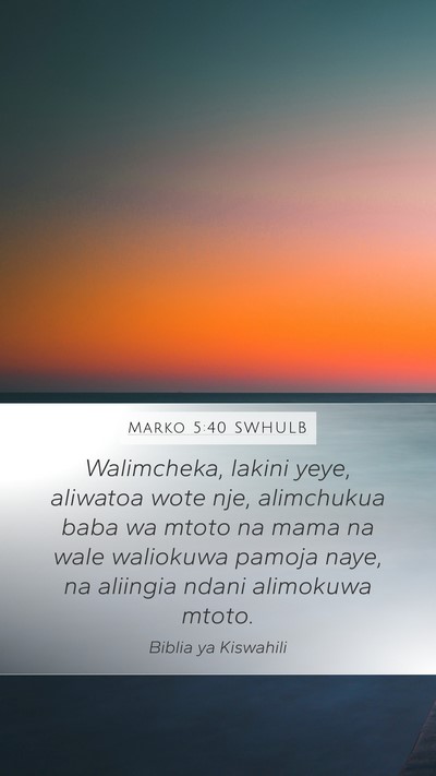 Marko 5:40 SWHULB Bible Verse Image