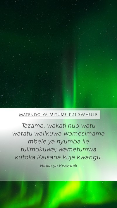 Matendo ya Mitume 11:11 SWHULB Bible Verse Image