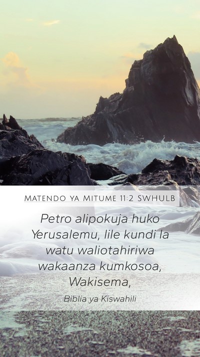 Matendo ya Mitume 11:2 SWHULB Bible Verse Image
