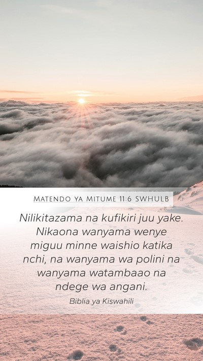 Matendo ya Mitume 11:6 SWHULB Bible Verse Image
