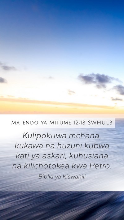 Matendo ya Mitume 12:18 SWHULB Bible Verse Image
