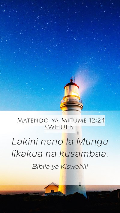 Matendo ya Mitume 12:24 SWHULB Bible Verse Image