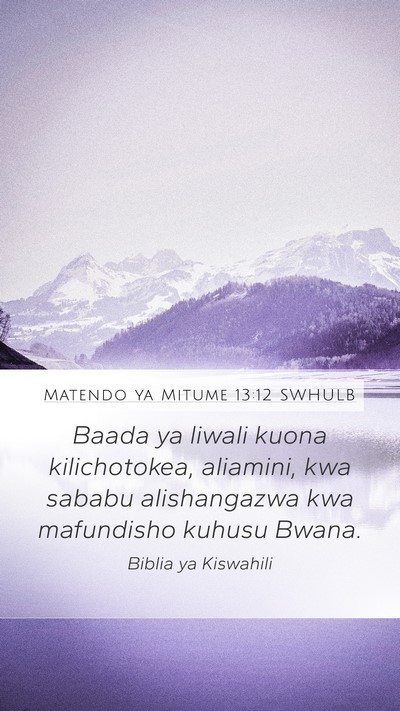 Matendo ya Mitume 13:12 SWHULB Bible Verse Image
