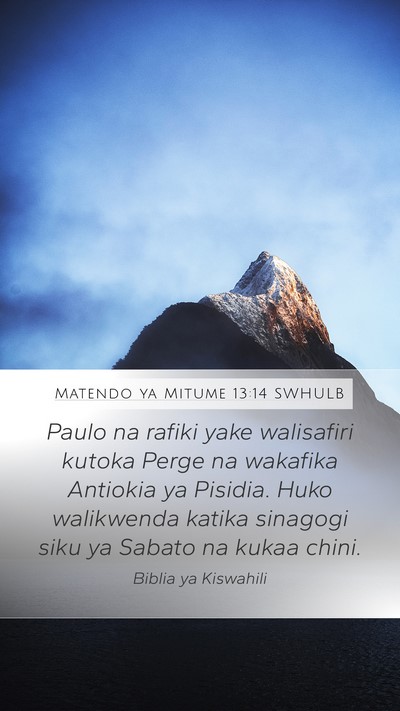 Matendo ya Mitume 13:14 SWHULB Bible Verse Image