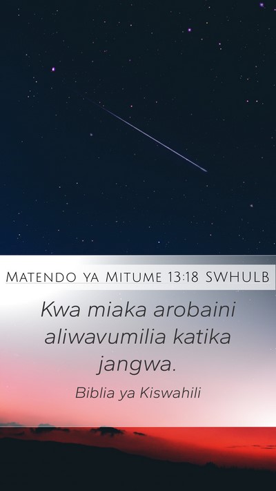 Matendo ya Mitume 13:18 SWHULB Bible Verse Image