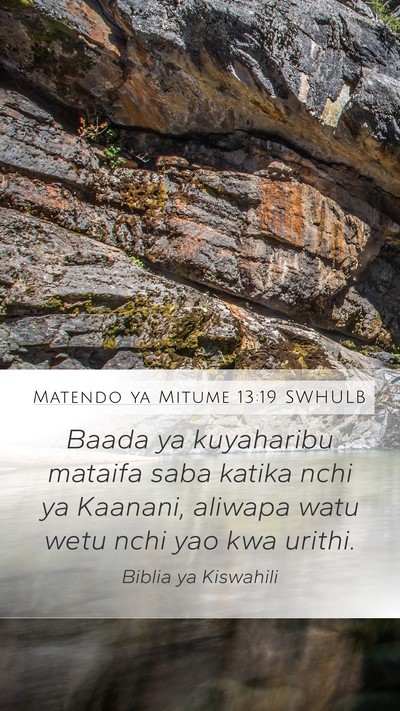 Matendo ya Mitume 13:19 SWHULB Bible Verse Image