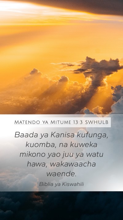Matendo ya Mitume 13:3 SWHULB Bible Verse Image