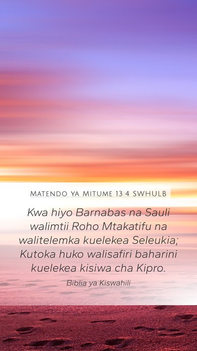 Matendo ya Mitume 13:4 SWHULB Bible Verse Image