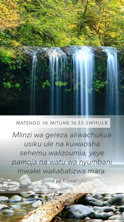 Matendo ya Mitume 16:33 SWHULB Bible Verse Image