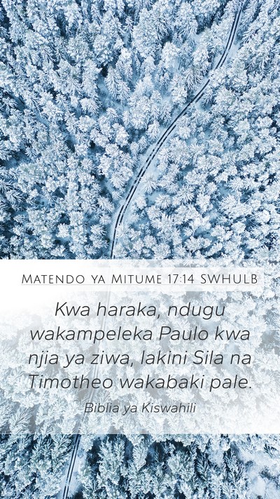 Matendo ya Mitume 17:14 SWHULB Bible Verse Image