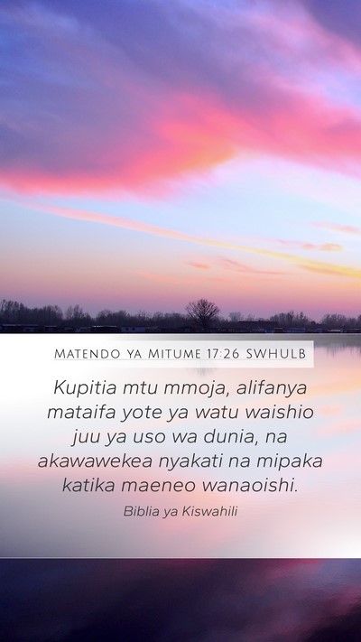 Matendo ya Mitume 17:26 SWHULB Bible Verse Image