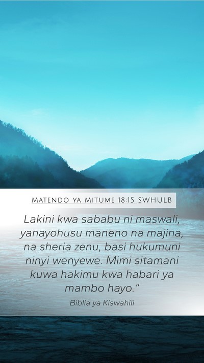 Matendo ya Mitume 18:15 SWHULB Bible Verse Image