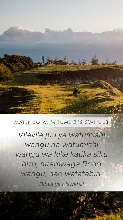 Matendo ya Mitume 2:18 SWHULB Mobile Phone Wallpaper - Vilevile juu ya watumishi wangu na watumishi - Mobile Bible Verse Wallpaper