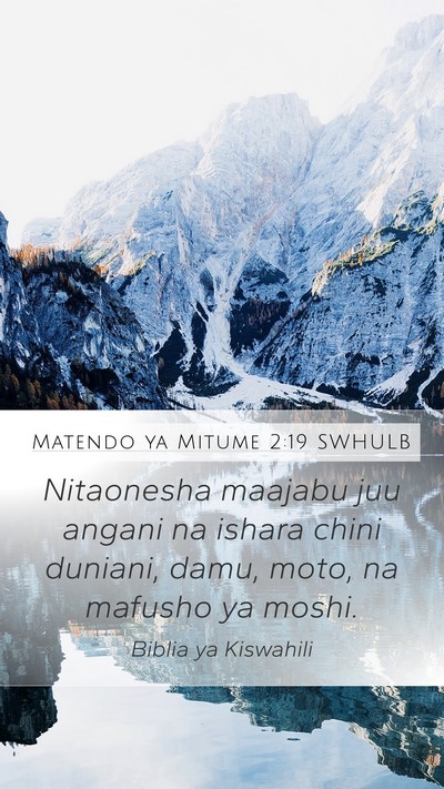 Matendo ya Mitume 2:19 SWHULB Bible Verse Image