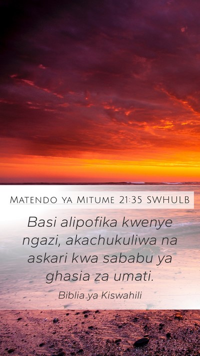 Matendo ya Mitume 21:35 SWHULB Bible Verse Image
