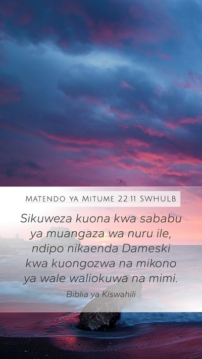 Matendo ya Mitume 22:11 SWHULB Bible Verse Image