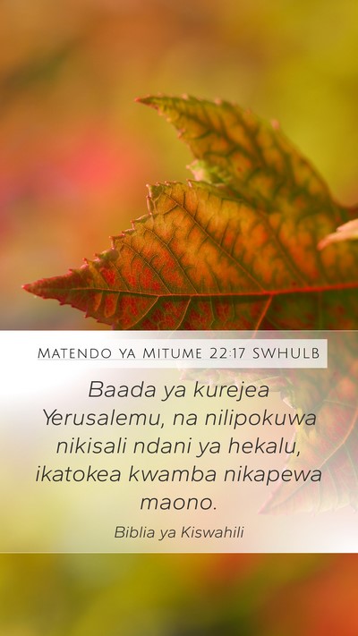 Matendo ya Mitume 22:17 SWHULB Bible Verse Image