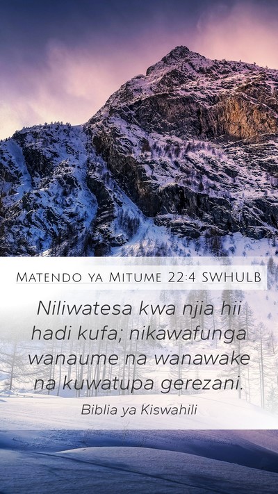 Matendo ya Mitume 22:4 SWHULB Bible Verse Image