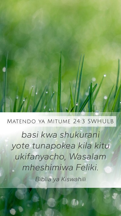 Matendo ya Mitume 24:3 SWHULB Bible Verse Image