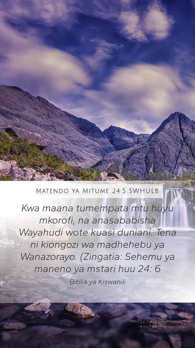 Matendo ya Mitume 24:5 SWHULB Bible Verse Image