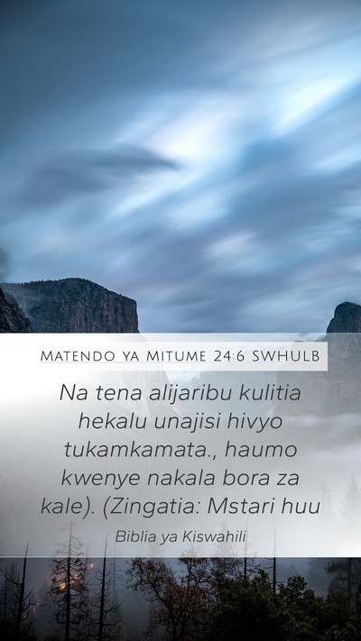 Matendo ya Mitume 24:6 SWHULB Bible Verse Image
