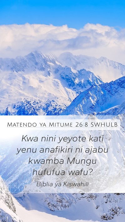 Matendo ya Mitume 26:8 SWHULB Bible Verse Image