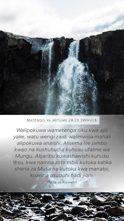Matendo ya Mitume 28:23 SWHULB Bible Verse Image