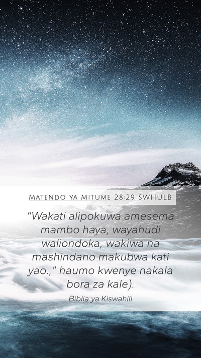 Matendo ya Mitume 28:29 SWHULB Mobile Phone Wallpaper - “Wakati alipokuwa amesema mambo haya, wayahudi - Mobile Bible Verse Wallpaper