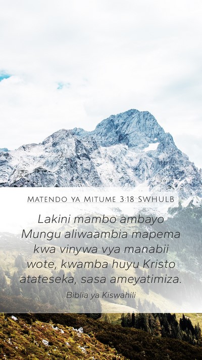 Matendo ya Mitume 3:18 SWHULB Bible Verse Image