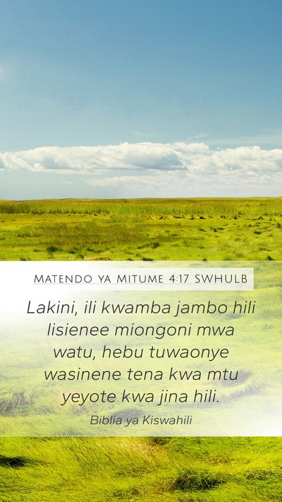 Matendo ya Mitume 4:17 SWHULB Bible Verse Image